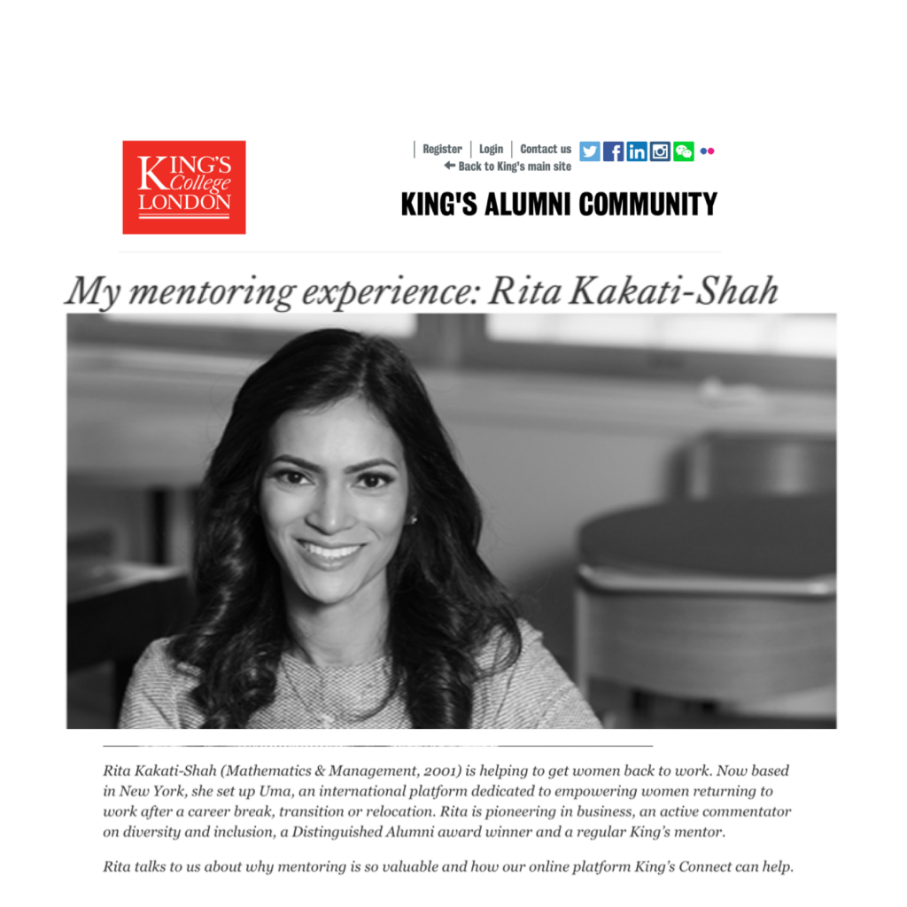 KCL Mentoring Experience: Rita Kakati-Shah